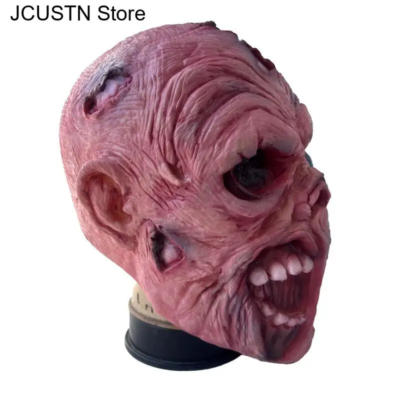 Masque de Cosplay d'horreur d'halloween pour femmes et hommes, masque de crâne de Zombie sanglant pour adultes, masque en Latex, accessoires de Costume de fête parodie
