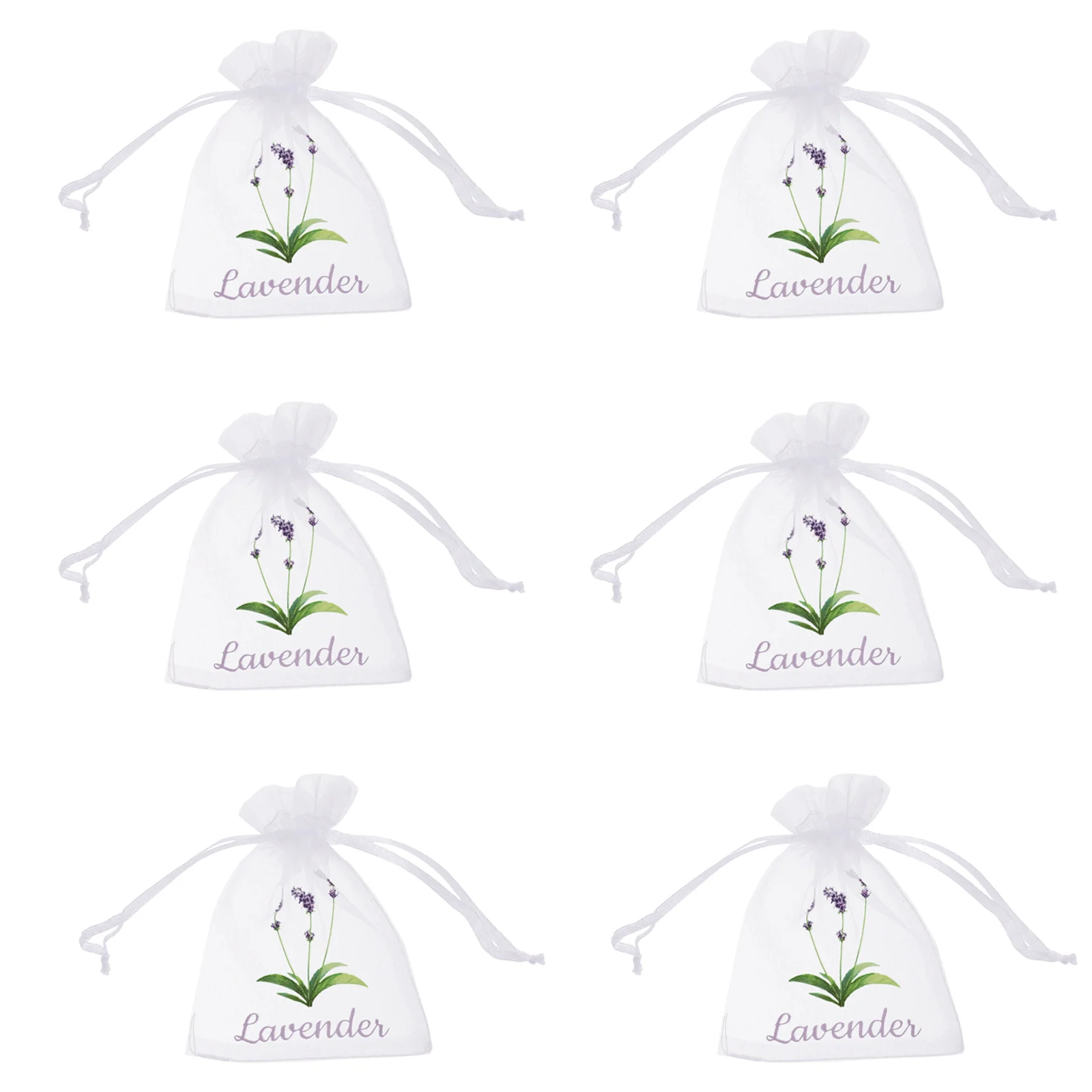 

20pcs Lavender Sachets Empty Bags Drawstring Spice Pouches Breathable Mesh Storage Herbs Container Aromatherapy