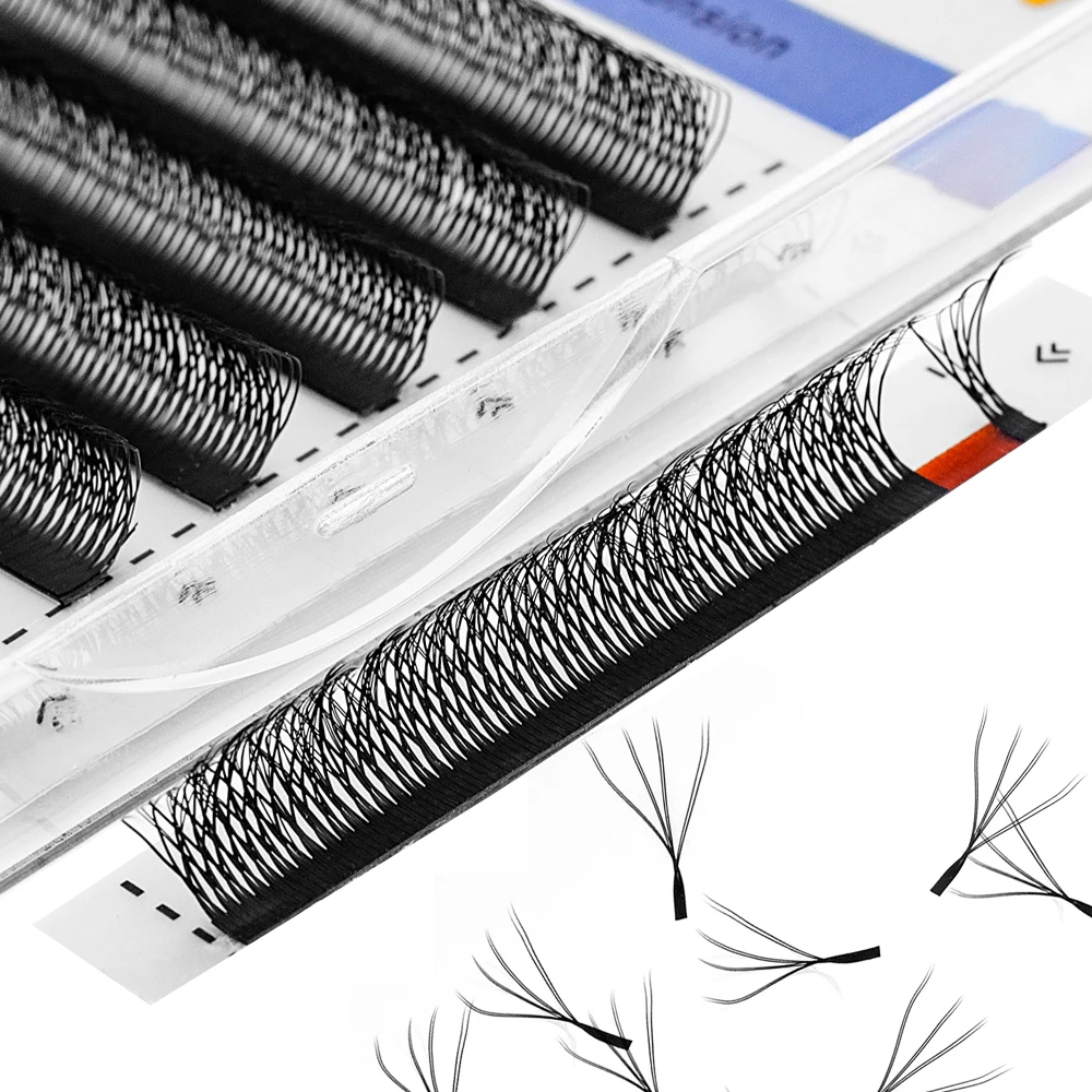 ANJOSIRMA 8D-W Shaped Eyelashes Extension Two Tips 4D/ 8D Premade Volume Fan High Quality False Eyelashes Supplies