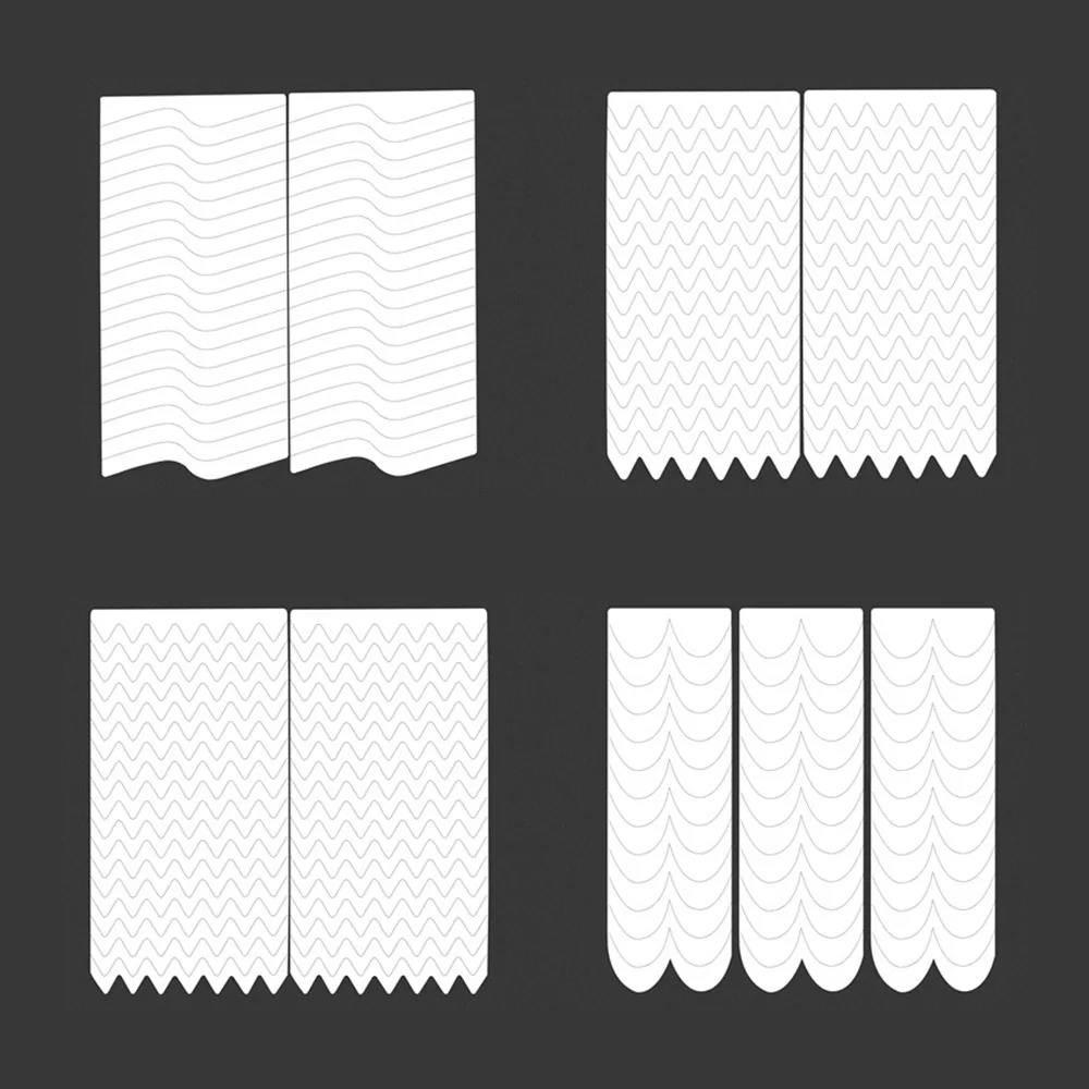 Pegatinas para uñas francesas, 18 hojas autoadhesivas para manicura, pegatinas para uñas artísticas, pegatinas con flecos curvos, cinta adhesiva para puntas de decoración de uñas