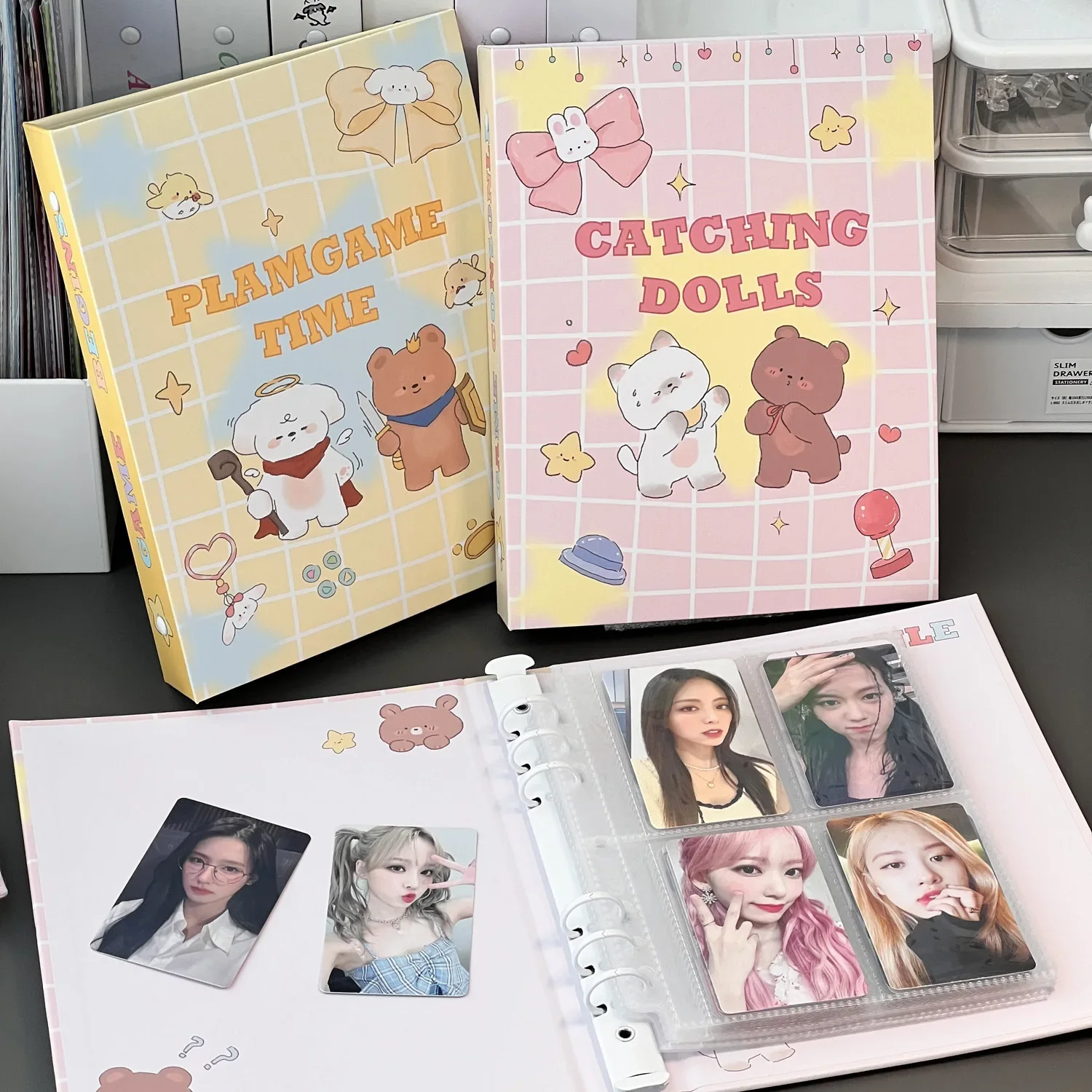 IFFVGX Puppy A5 Binder Photocard Holder Kpop Idol Photo Album Kawaii Dog Photocards Collect Book Album for Photographs 포토카드 포장용품