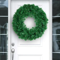 30/40/50cm Artificial Green Wreath PVC Wall Wreaths Seasonal Home The Wreath Christmas Ribbon Wreath Front Door Fall Wreaths