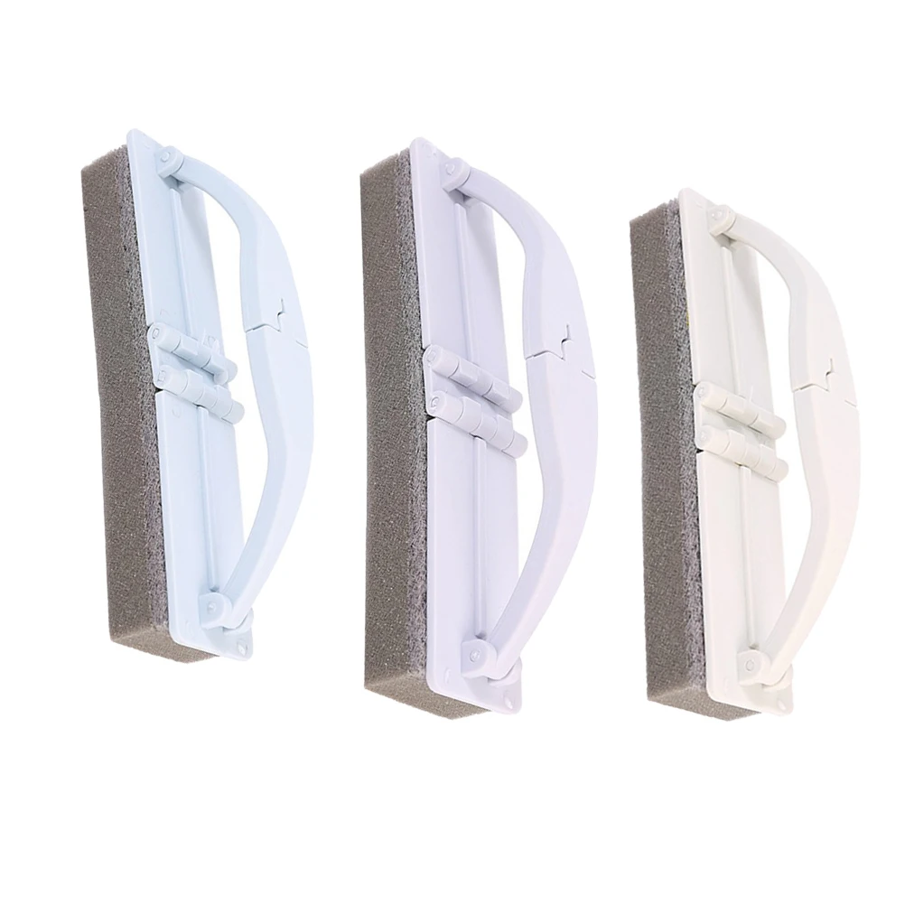 

3pcs Cleaning Brush Foldable Ergonomic Handle Draining Sponge Glass Decontamination Kitchen Bathroom Tiles Window
