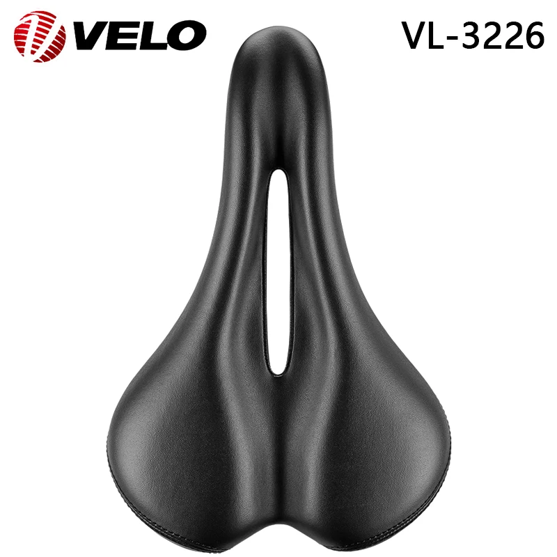 VELO Original VL-3226 PU Leather Steel Rail 270x180mm Comfort Bicycle Saddle for MTB Road Gravel City Bike Cushion Cycling Parts