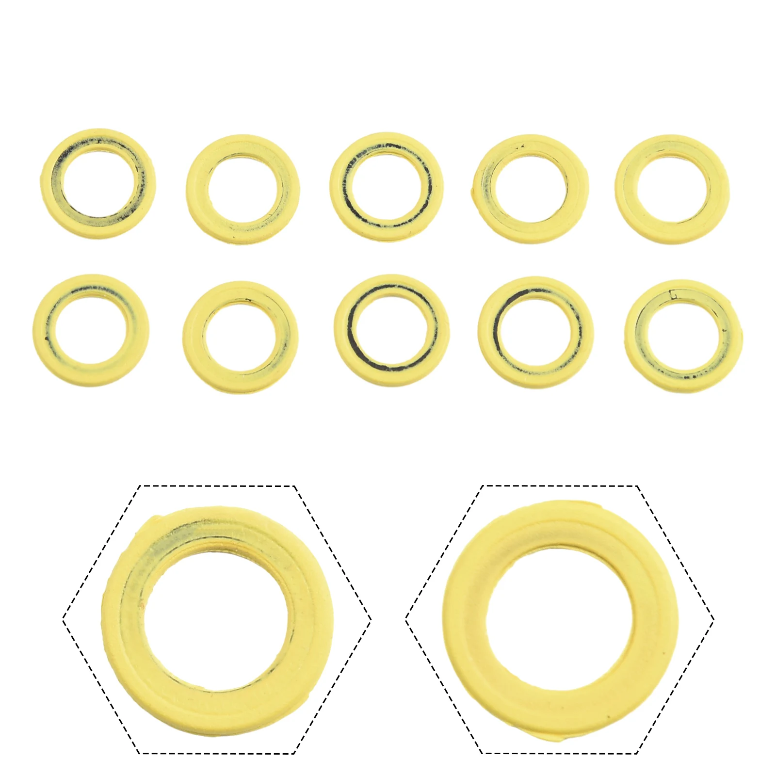 

10x For Mercruiser For Drain Screw Seal Washer 26-8M0204693 26-830749 Yellow Oil Plug Washers Parts