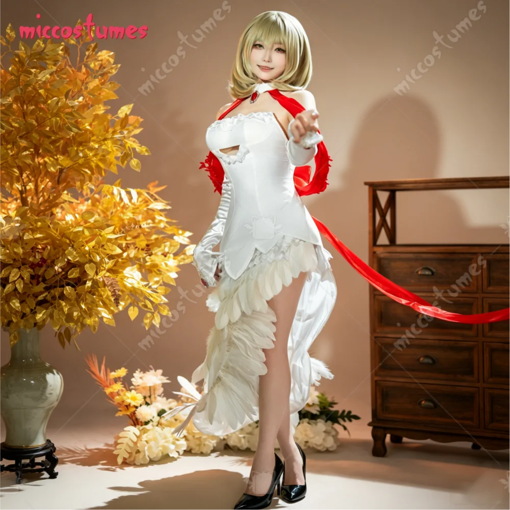 【Versandbereit】Miccostumes Entzückendes Anime Falin Cosplay-Kostümkleid mit Halsstück und Handschuhen