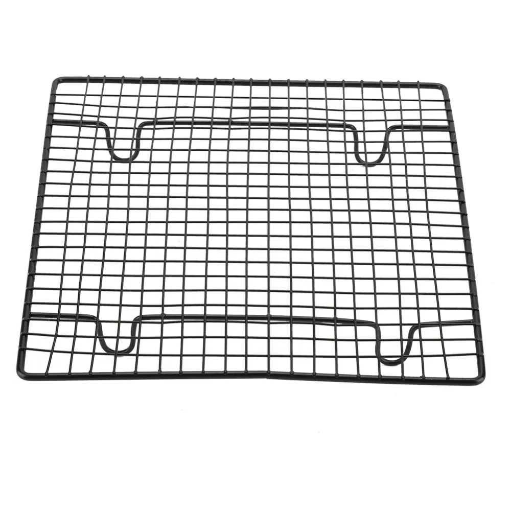 Carbon Steel Cooling Rack Rectangular Mesh Design Wire Baking Rack Sturdy Even Airflow Roasting Rack
