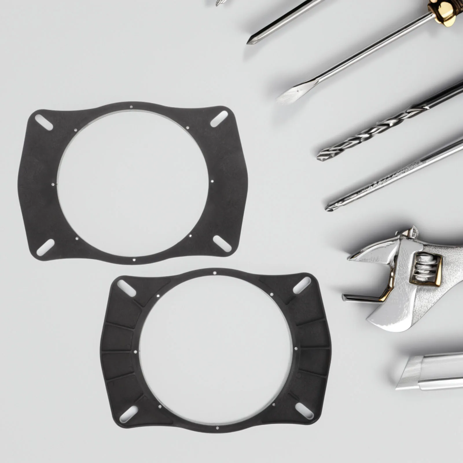 

2Pcs Car Speaker Spacer Adapter Ring Universal Gasket Automotive Accessory Sound Clarity Enhancer Car Speakers Gaskets