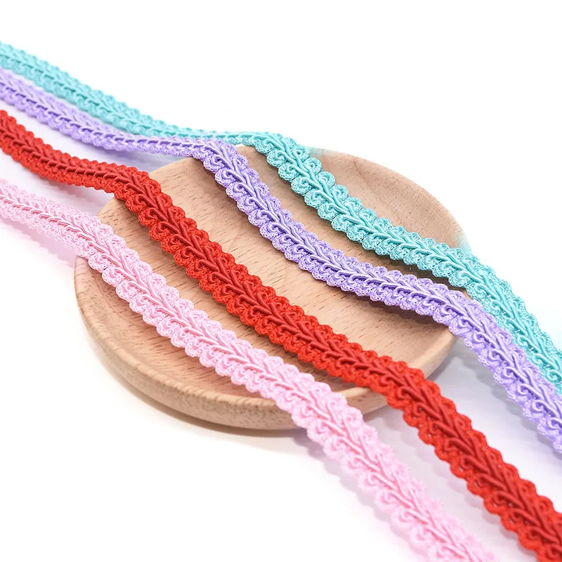 5 Meters Polyester Lace Ribbon Lace Trim Centipede Braided Ribbon Fabric DIY Crafts Sewing Accessories Curved Lace Trimming