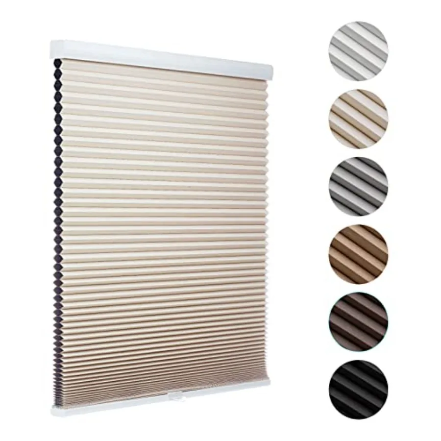 

Cordless out Cellular Shades for Windows, Honeycomb Window Shades with Thermal Insulation, Child and Pet Safe Room Darkening Sh