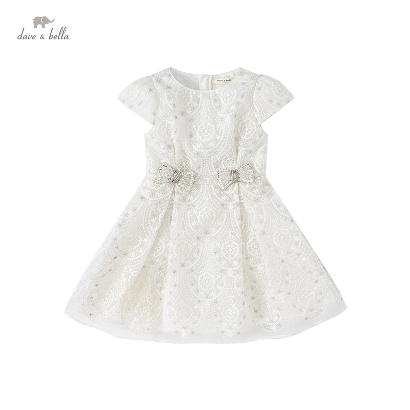 DBK2222720 dave bella summer girl\'s 5Y-13Y fashion cartoon  formal  dress children sweet  dress kids infant lolita clothes