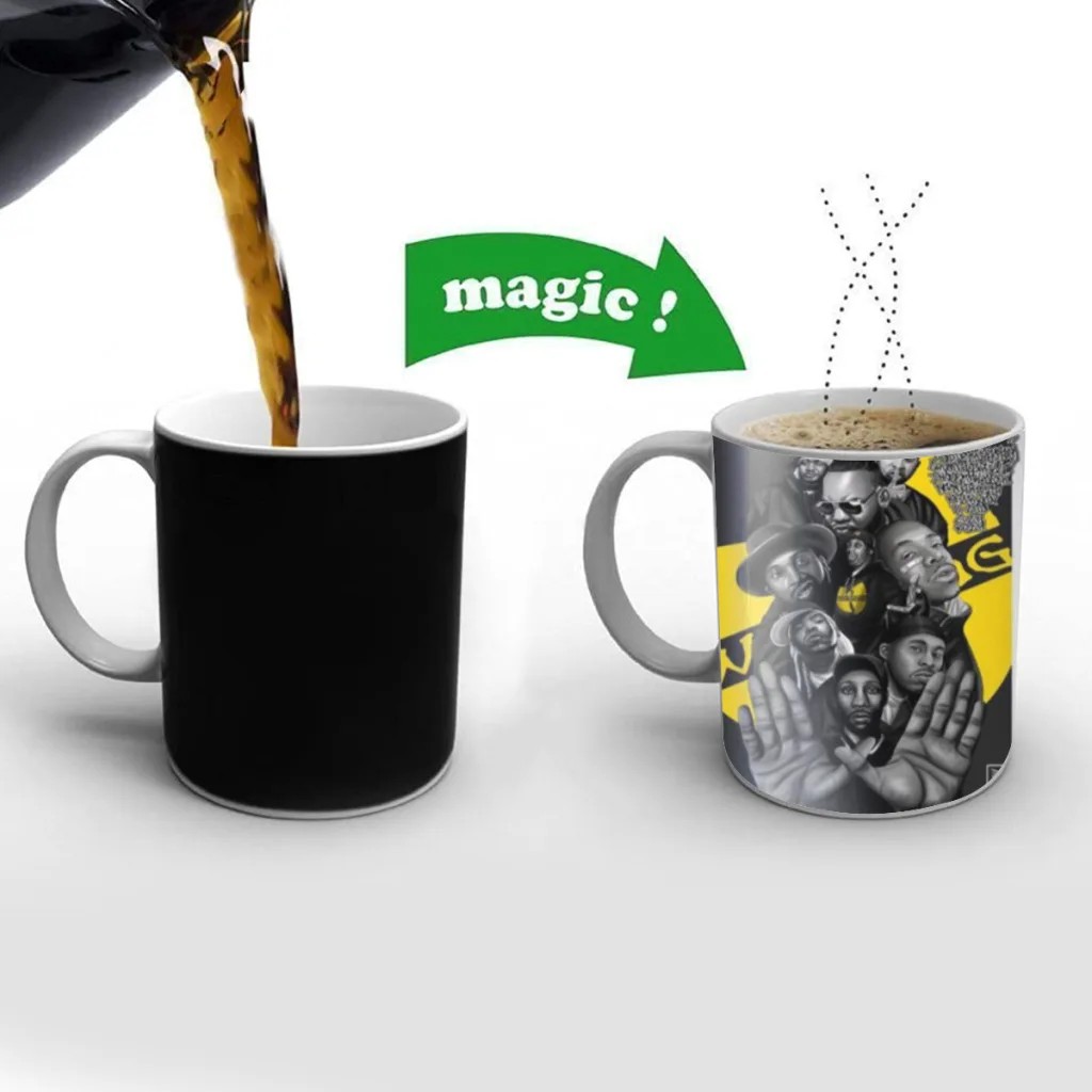 WU-T-TANG CLAN Anime One Piece Coffee Mugs And Mug Creative Color Change Tea Cup Ceramic Milk Cups Novelty Gifts