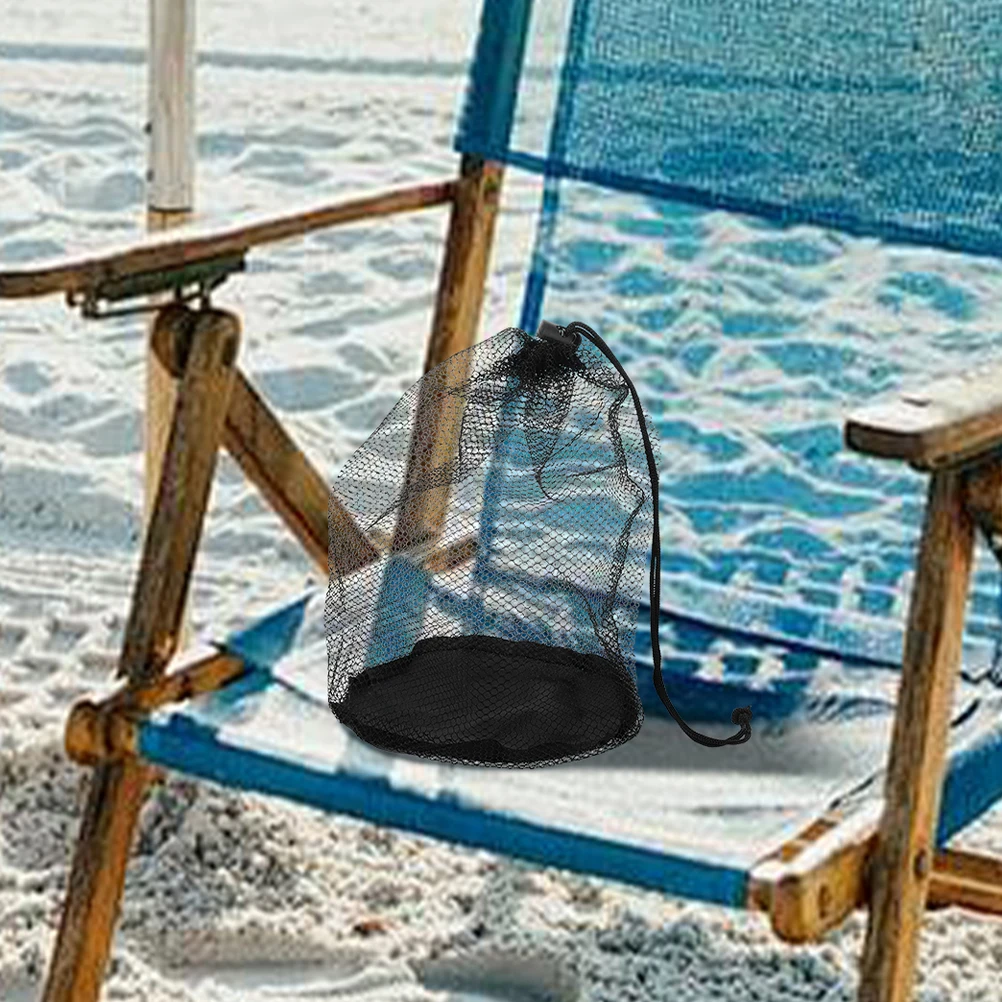 

2 Pcs Ball Storage Bag Garage Sports Cone Beach Mesh Polyester Net Fitness Bags
