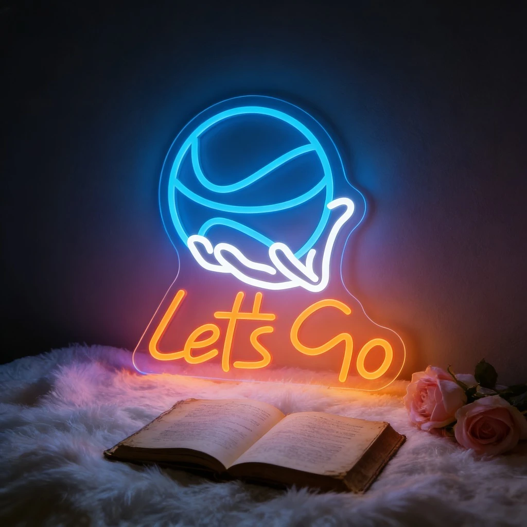 

Неоновая вывеска «Let's Go» с USB-питанием, регулируемая светодиодная неоновая подсветка, настенный декор для игровой комнаты, спальни, гостиной, бара, вечеринки, подарки на день рождения