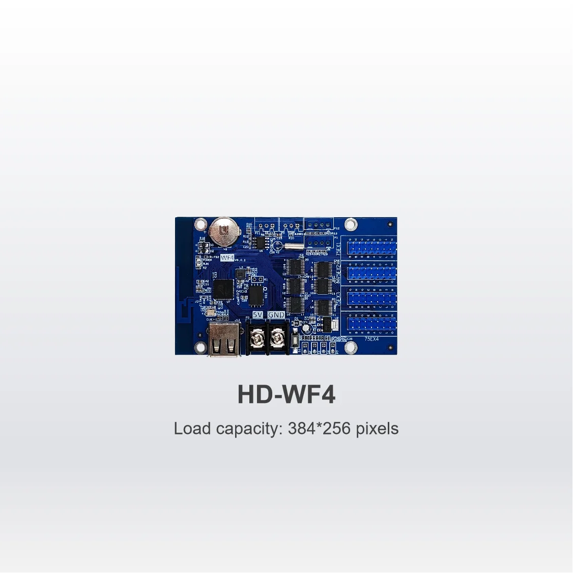 HD-WF4 Huidu Single-Dual Color WIFI LED Control Card Text Animation Word 4 x HUB75 Ports For P4 P5 Small Sign Board