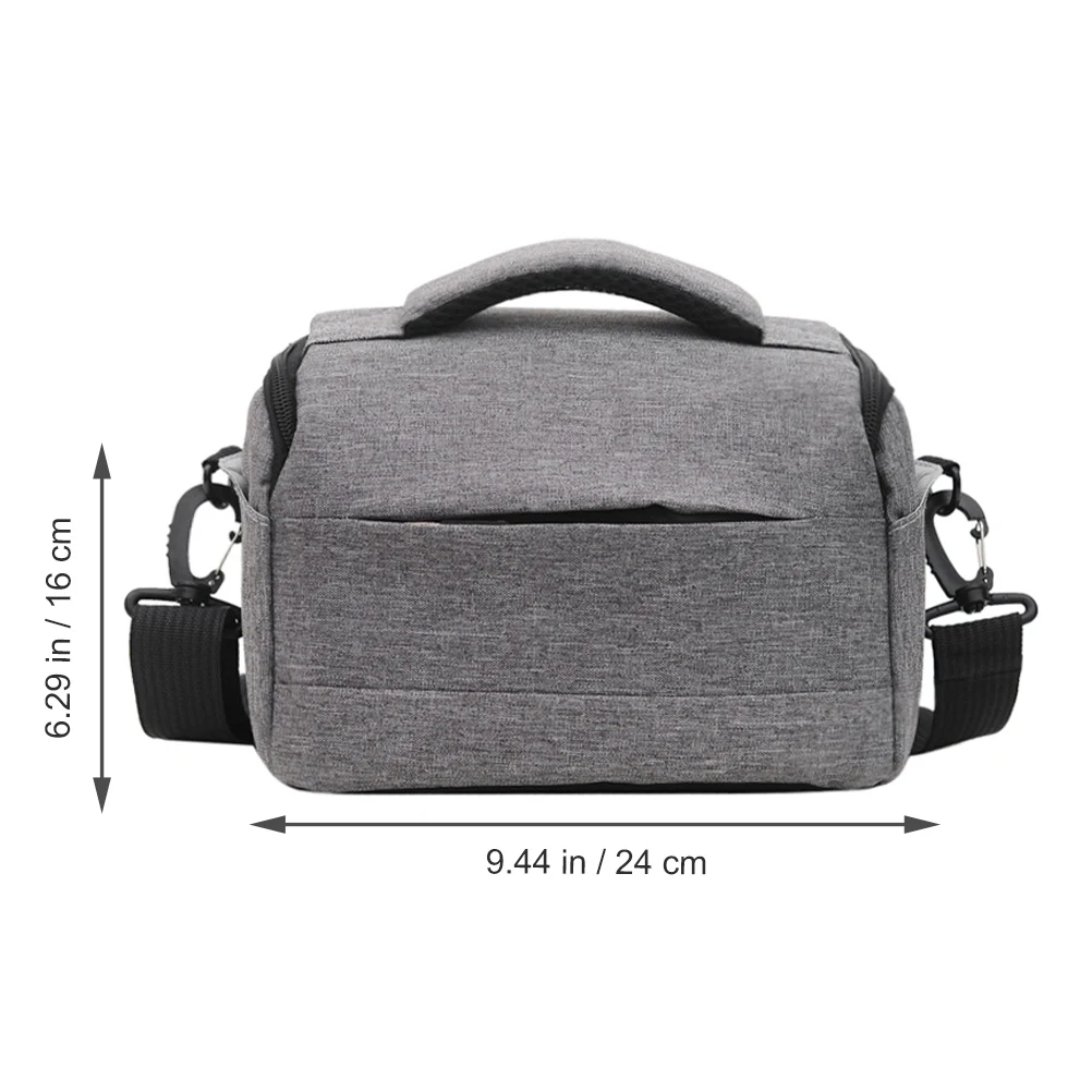 

Camera Bag Large Capacity Durable Grey Carrying Storage Travel Cross Body Shoulder Pouch Accessories Camera