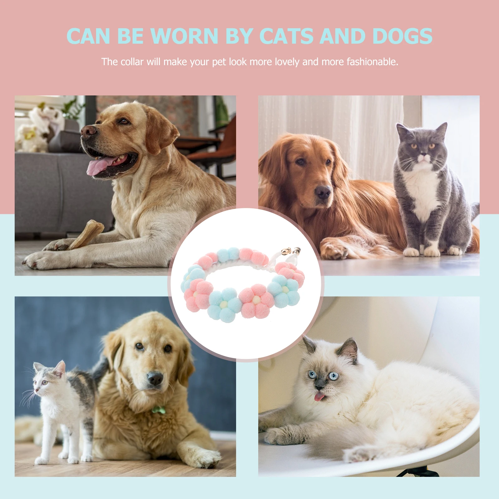 

Lovely Hand Knitted Adjustable Fashion Cat Dog Neck Ring Scarf For Small Animals Lightweight Comfortable Accessory Pet Supplies