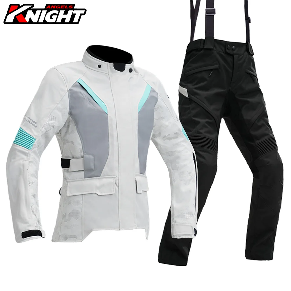 Women Motorcycle Jacket Removable Lining Waterproof Racing Motorcycle Rally Suit Four Seasons Motocross Jacket Moto Clothing