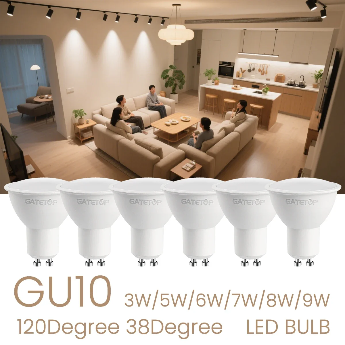 3Pcs GU10 Spotlight… - image