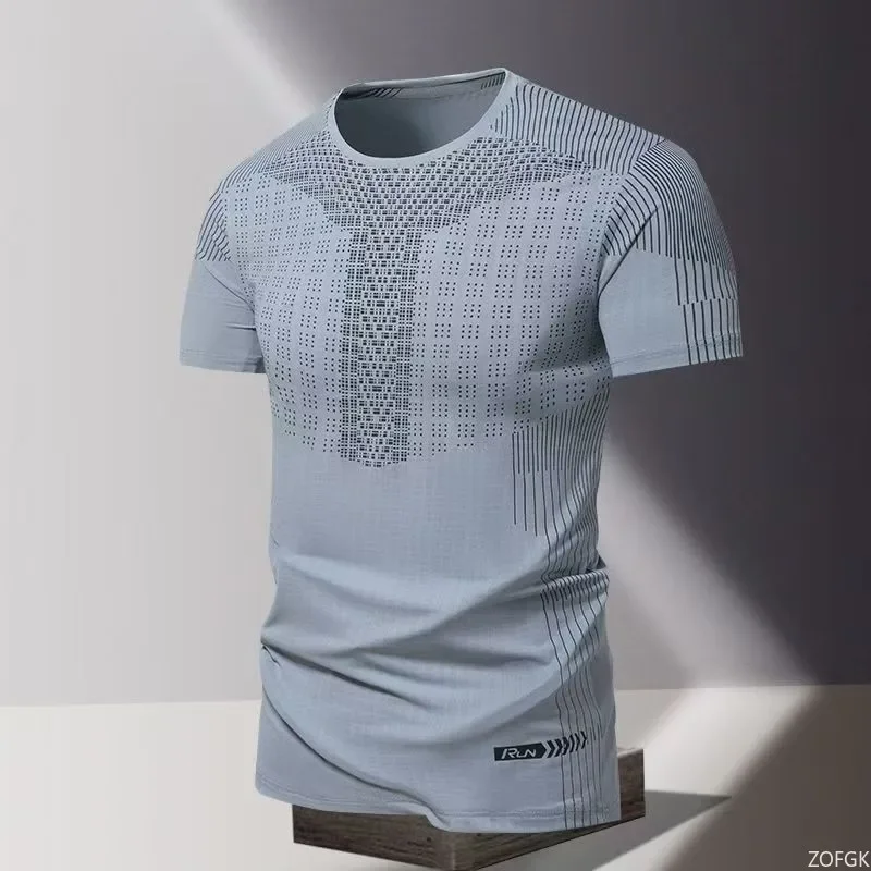Summer Quick Drying Clothes 3D Printed Men's T-shirt, Oversized Loose Round Neck Short Sleeved Shirt