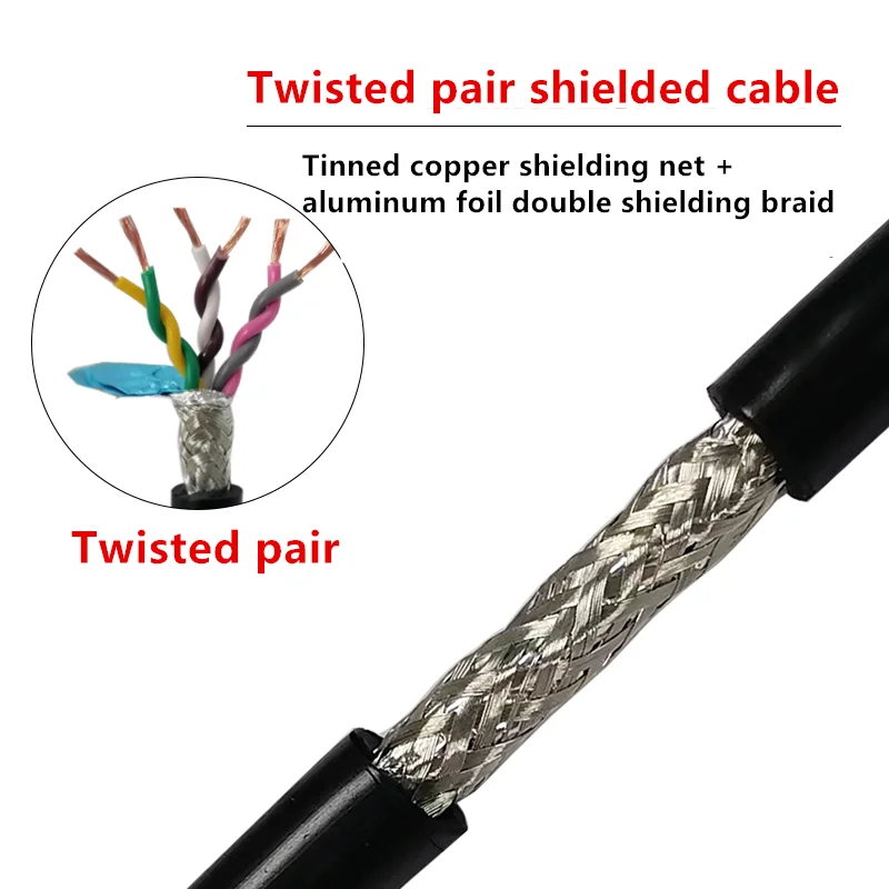 5 meters 2-8core LIYCY-TP European standard CE twisted pair shielded cable 24 22AWG 485 Low voltage data connection signal cable