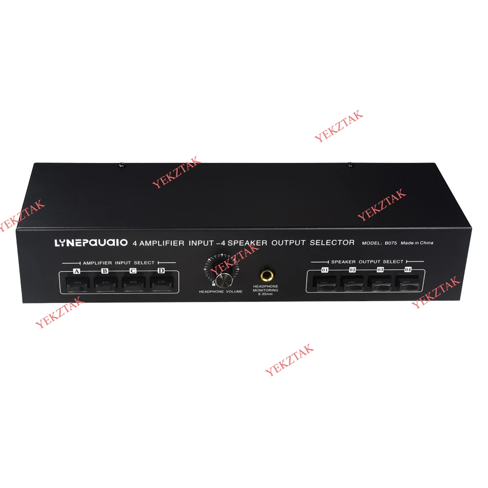 B075 4 المدخلات 4 الإخراج مكبر كهربائي المتكلم محدد الجلاد المتكلم التبديل موزع مقارنة 300 واط لكل قناة #4