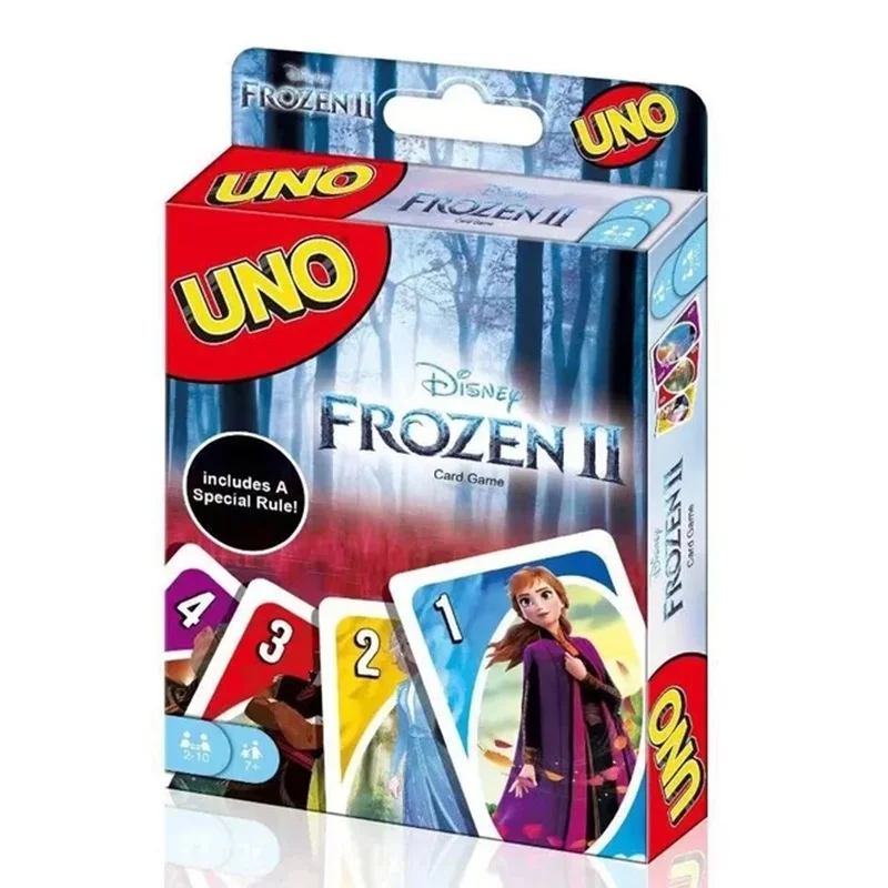 Mattel UNO FROZENLL Games Family Funny Entertainment Board Game Fun Playing Cards Kids Toys Gift Box uno Card Game Kids Toys