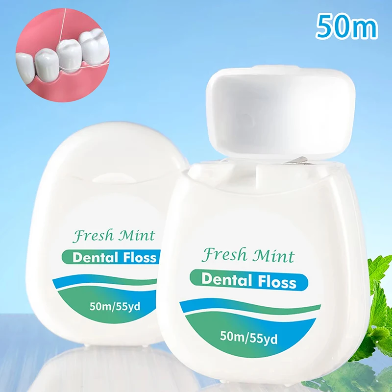 6/3/1 Pcs White Box Mint Dental Floss Roll Cleaning Oral Tools Dental Floss Stick Adult Home Set Cleaning Interdental Brush