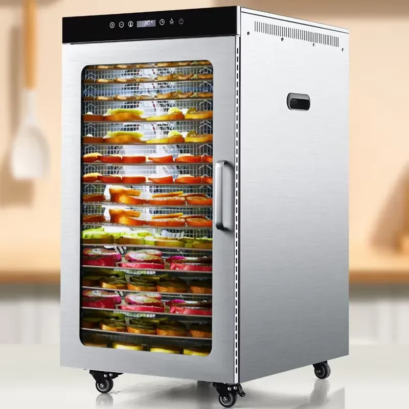 Large Capacity Food Dehydrator Commercial Fruit Jerky Seafood Mushroom Bamboo Shoot Dryer Machine for Home Business Use