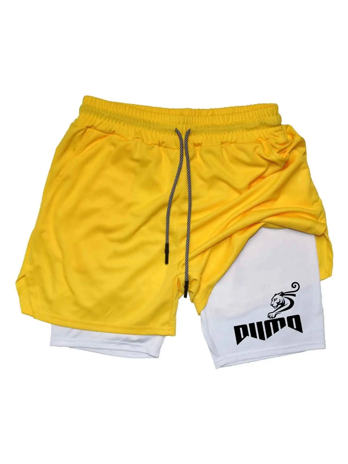 2026 Men's Sports Shorts Printed Sports Shorts, Double Layer, Quick Drying, Basketball, Fitness