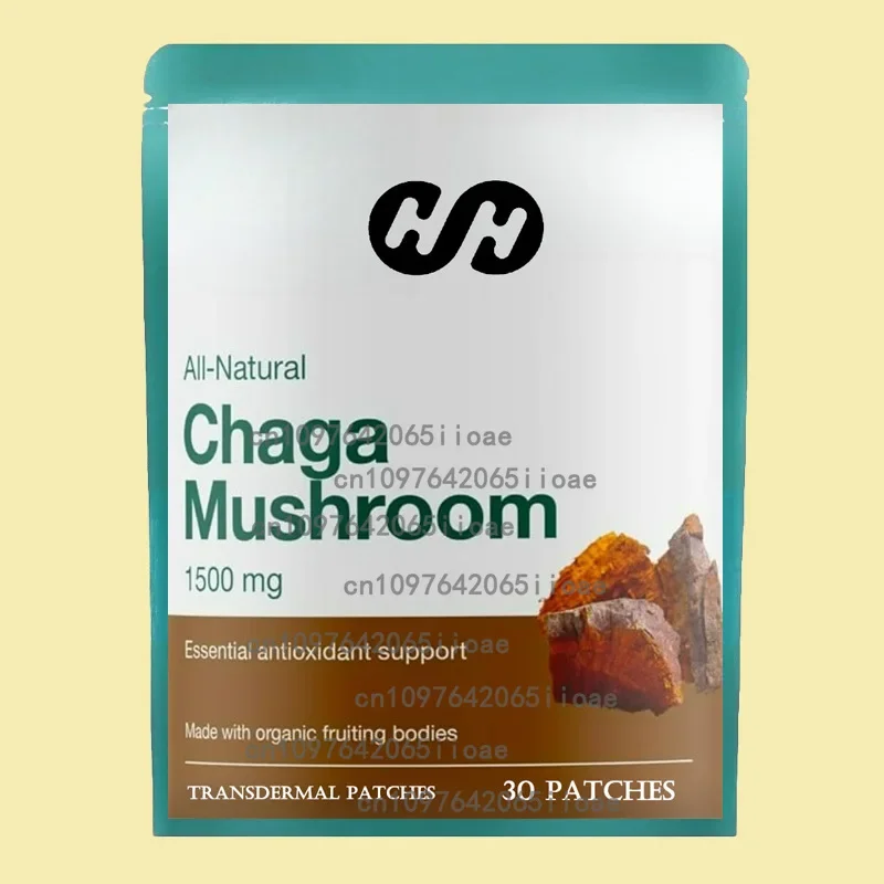 30 Patches Chaga Mushroom Transdermal Patches For Digestion, Energy, & Immune Support