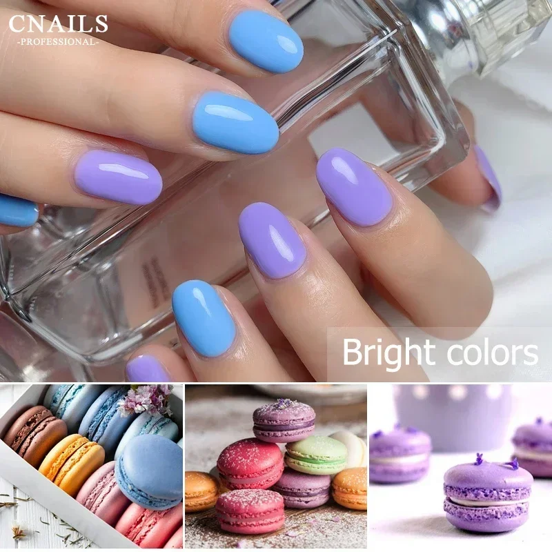 Cnails ยางอเนกประสงค์ฐานด้านบนเคลือบมาการองแช่เจลยูวีทำเล็บ8มล. เจลอุปกรณ์ทำเล็บยาทาเล็บสำหรับมืออาชีพ