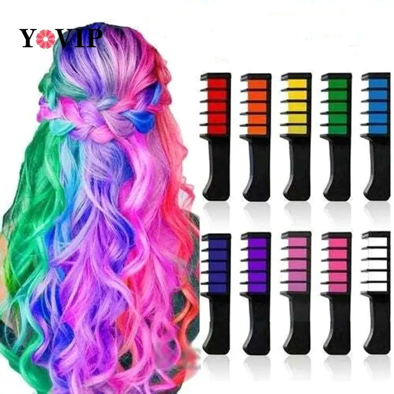 Hot Sale 1PC Disposable Temporary Dye Stick Mini Hair Dye Comb Hair Dye Chalk Make Up Hair Dye Brush