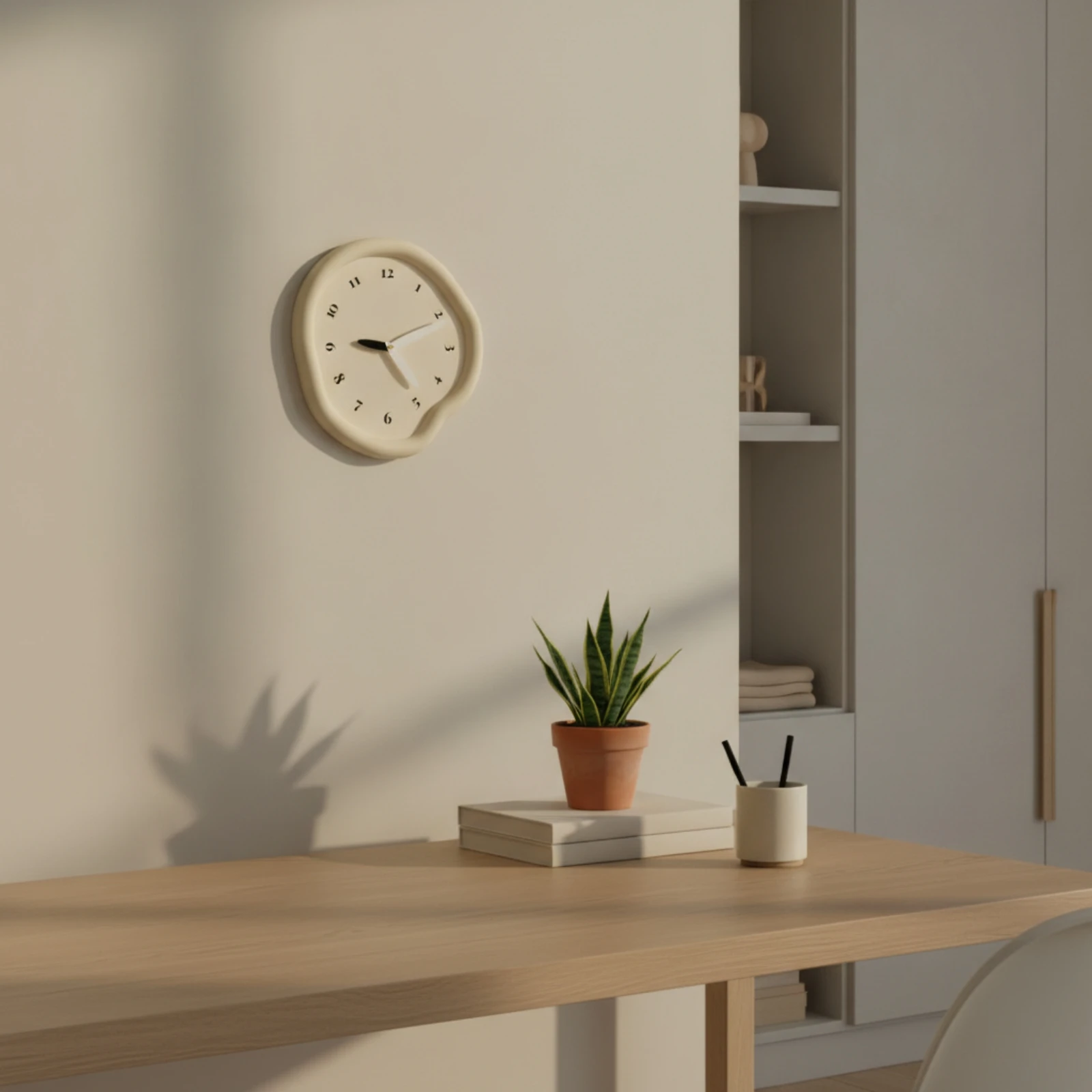 Arabic Numeral Wall Clock Decorative Analog Wall Clock Easy to Read Quiet for Living Room, Bedroom