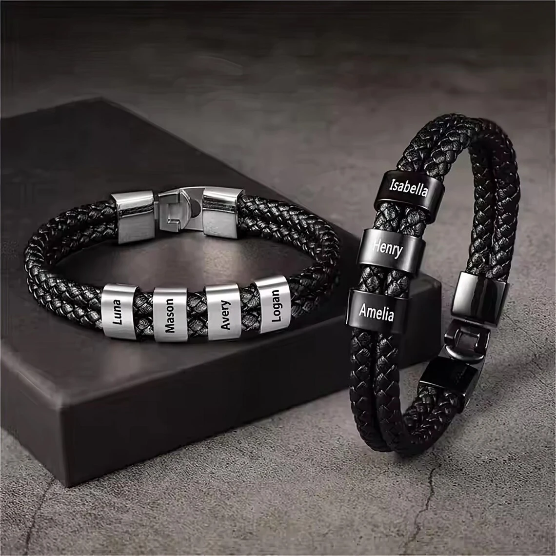 pulseira-masculina-de-couro-trancado-com-fivela-de-aco-gravada-a-laser-e-nome-personalizavel-–-presente-de-aniversario-–-tendencia-2026
