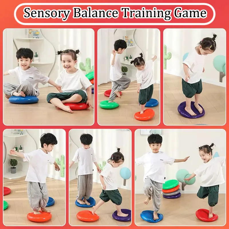 Montessori Kinder Spielzeug PVC Balance Stein Aufblasbare Kissen Sensorische Integration Training Taktile Sensing Party Social Spiele – Detail 2