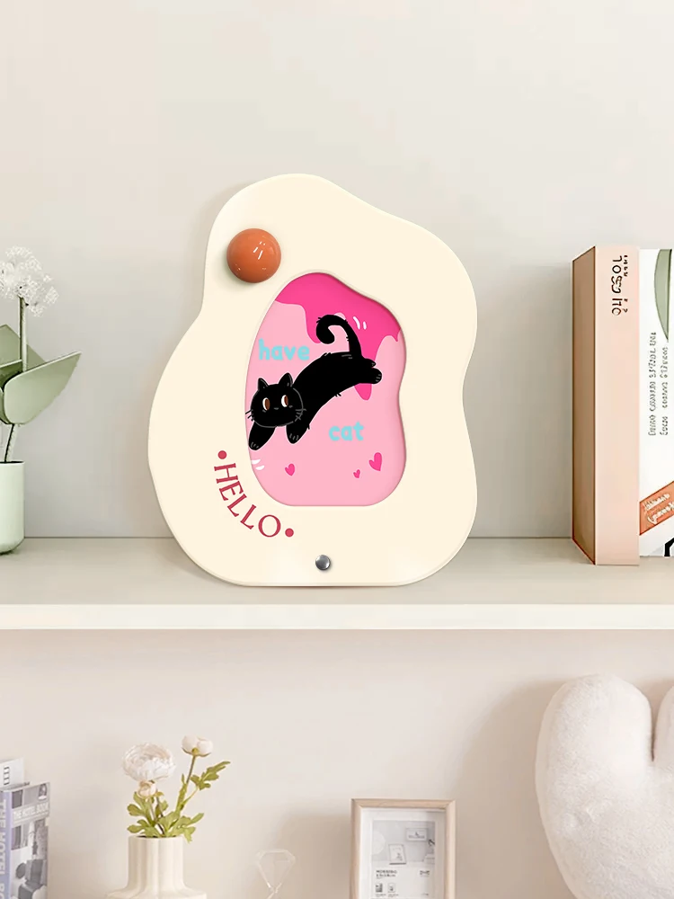 Dopamine polka dot cat photo frame living room decoration ornament home jewelry bedroom desktop entrance entrance painting