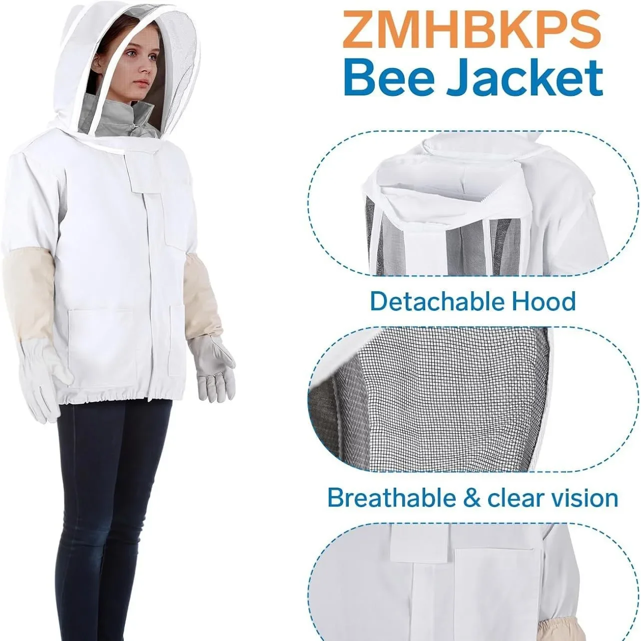 Beekeeping Jacket Professional Beekeeper Equipment Beekeeper Suit Beekeeper Field Work Jackets for Backyard Indoor Outdoor Farm