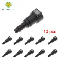 2/5/10PCS Car Fuel Line Quick Connector Hose Coupler  ID8 9.89 Nylon Oil Line Pipe Connect Disconnect Release Hose