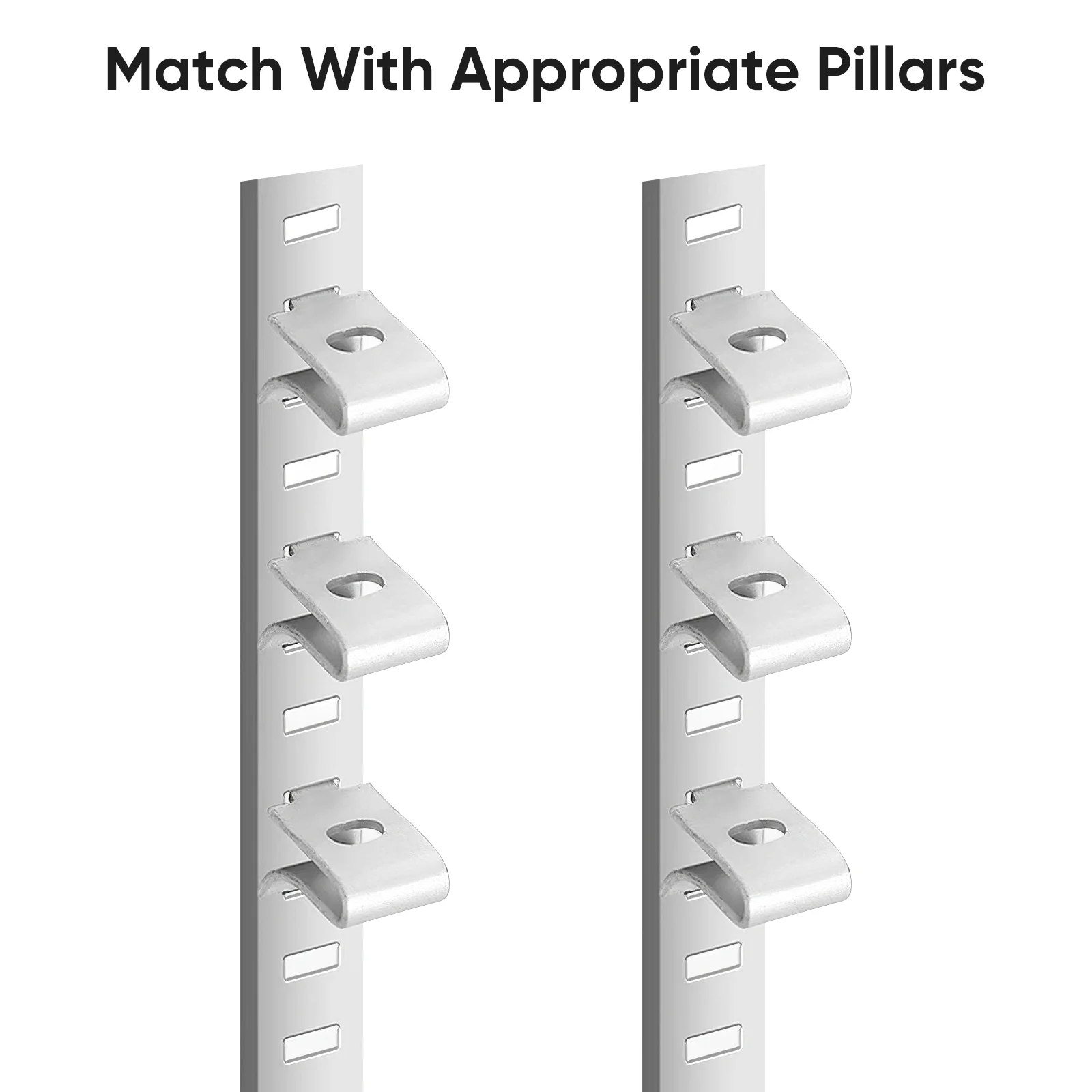 10 Pcs Tag Shelf Bracket Clip Glass Brackets Column Frame Freezer Support Clips Silver