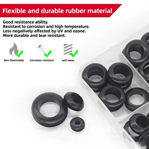 Bộ dụng cụ đa dạng cao su Ilhó của Ring, Black, 9 Kích cỡ, 3, 16, 32, 1/4 9 Băng bán hàng chính với trẻ em - №9