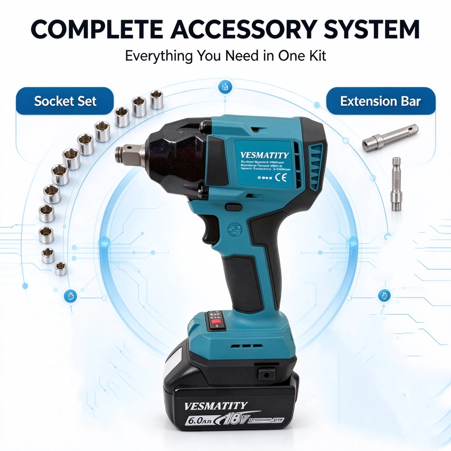 Elektryczny klucz udarowy bezs – Impact Wrench Digital Torque recenzja i cena