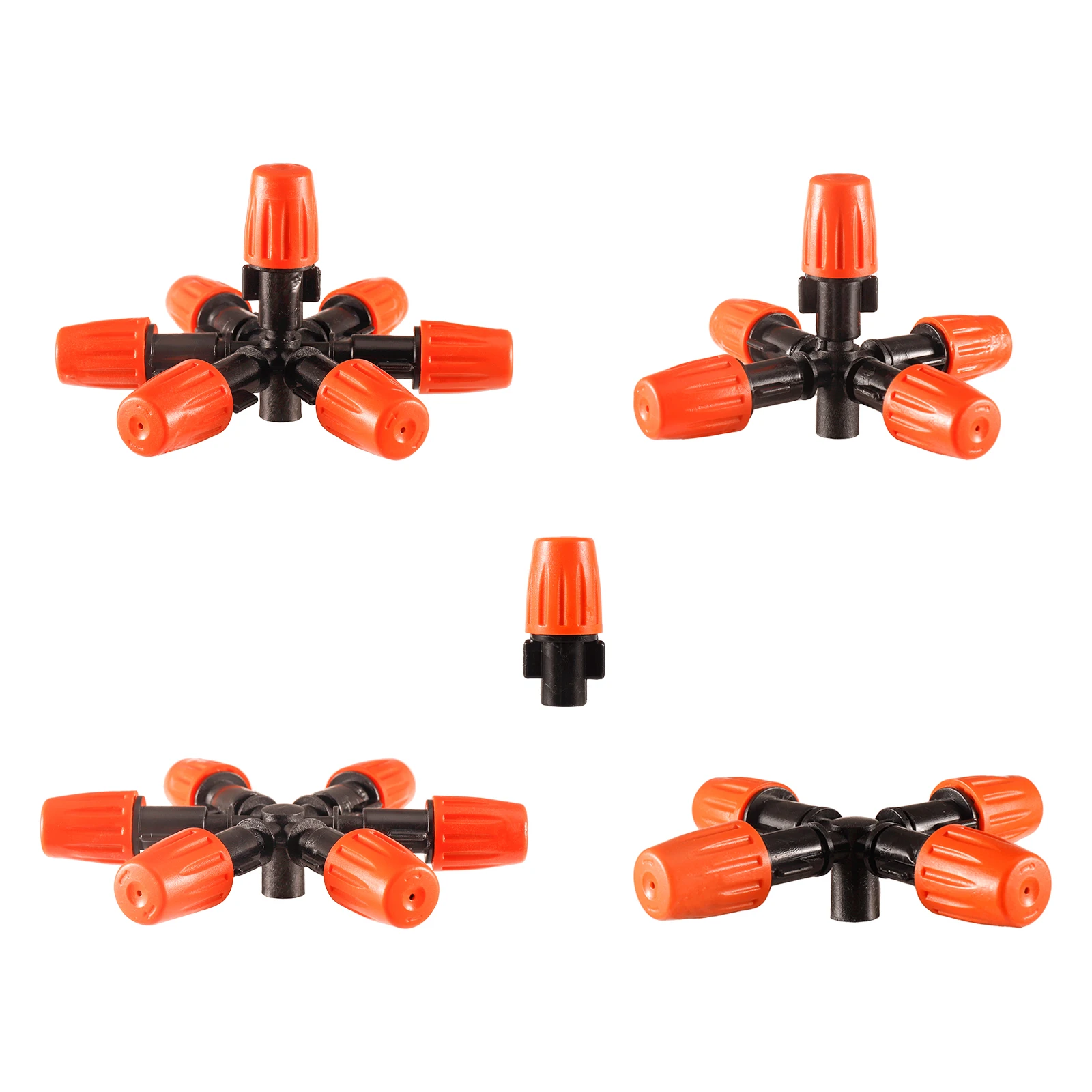 Garden Watering Drip Irrigation Sprinkler Spiked Spray Nozzle Bracket Rod Interface Barb Sprayer Head Holder Garden Irrigation