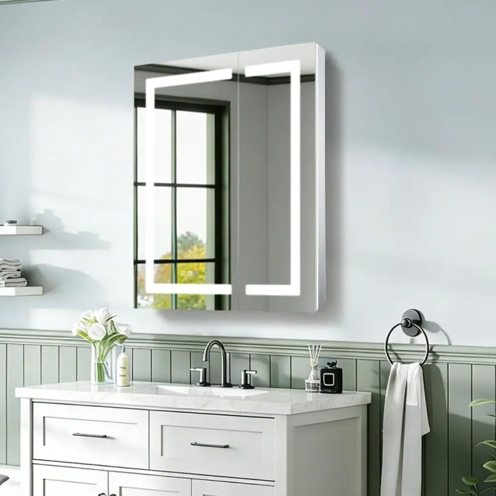 

30 x 36 Illuminated Medicine Cabinet with Mirror, Front & Back LED Lighting, Soft-Close Hinges, 5x Magnifier, 3 Color Temperatur