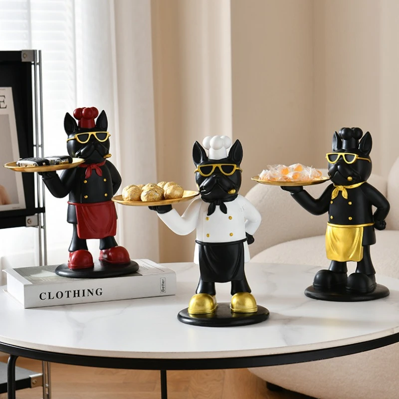 Resin Animal Statue Room Decoration Decoration Kitchen Tray Desktop Storage Snacks Candy Tray Lndoor Home Decoration Crafts