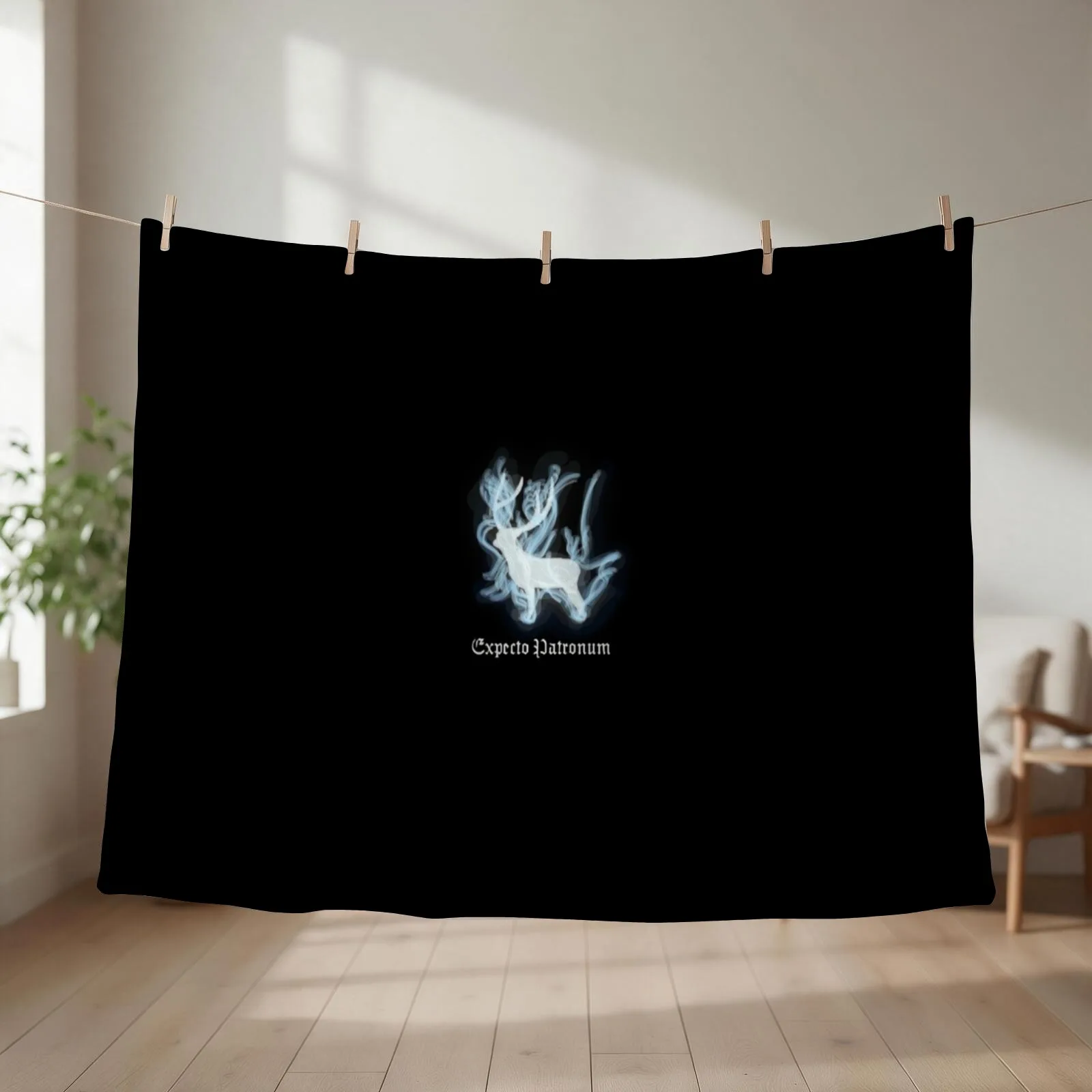 Expecto Patronum Throw Blanket couch cozy soft plush fuzzy picnic outdoor blanket