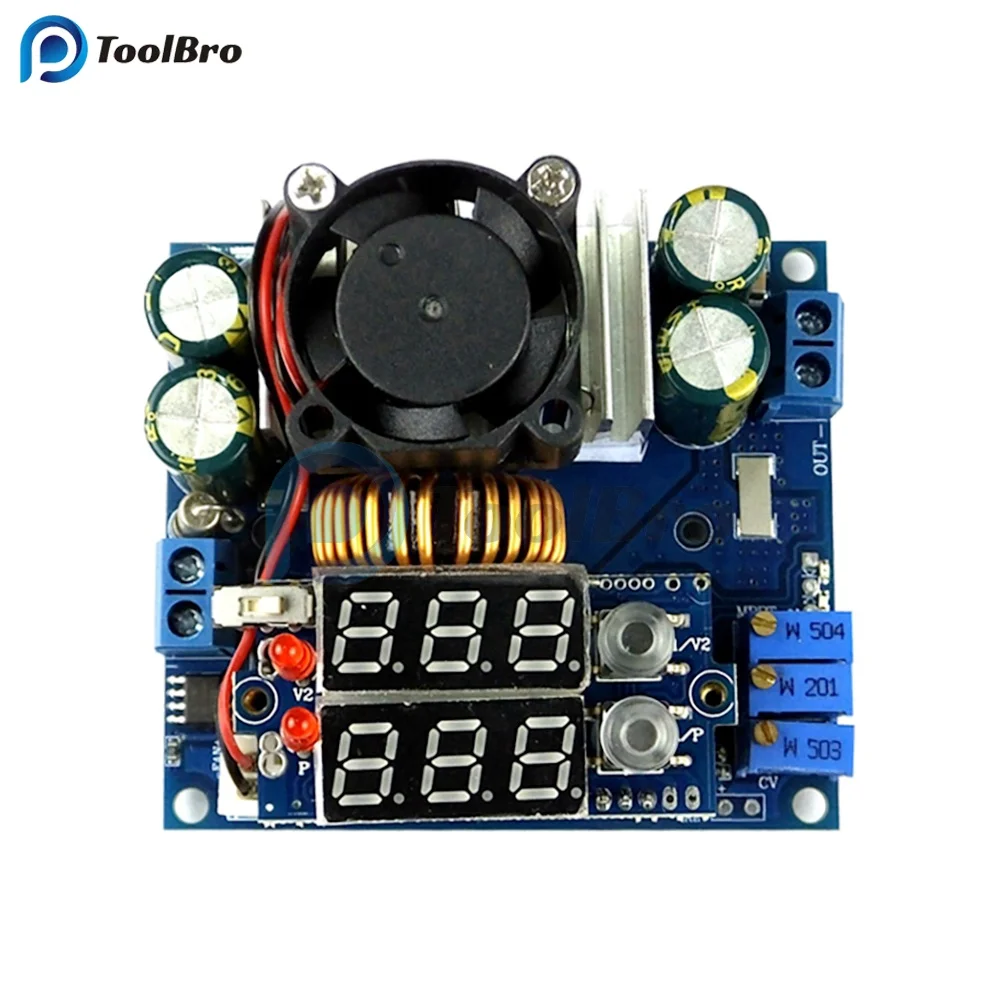 Cargador Solar MPPT de 15A y 120KHz, Fuente de Alimentación, Convertidor Reductor de Voltaje DC-DC de 9-50V a 1.2-48V CC CV, Regulador de Voltaje Ajustable