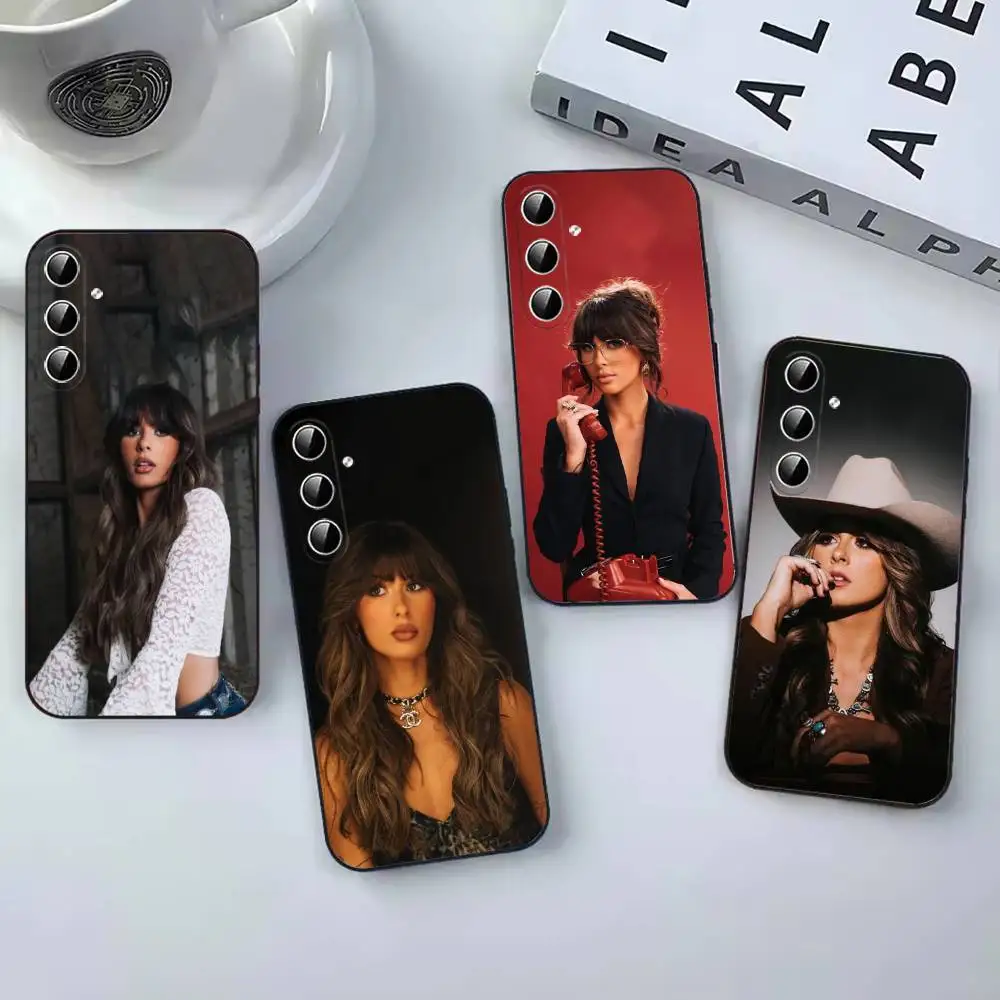 Country R-Rock Singer E-ella L-langley Cell  Phone Case For Samsung Galaxy A 73,72,51,53,52,71,22,J7,8,9 Black fashion  Cover