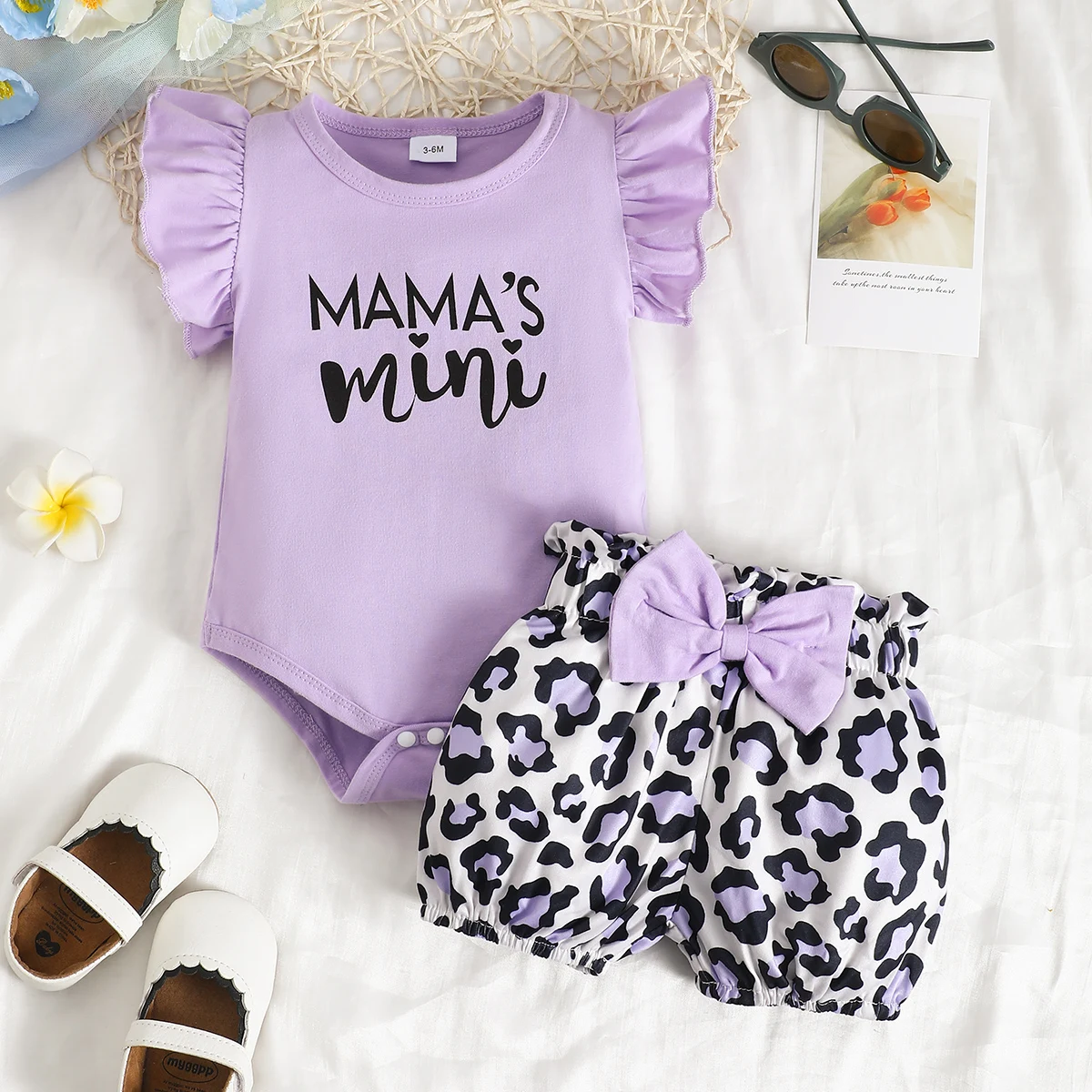 

Baby Girl Clothes Outfits for 0-18 Months Ruffled Sleeve Bodysuit + Flower Shorts Summer Casual Wear Baby Girl Clothing Set