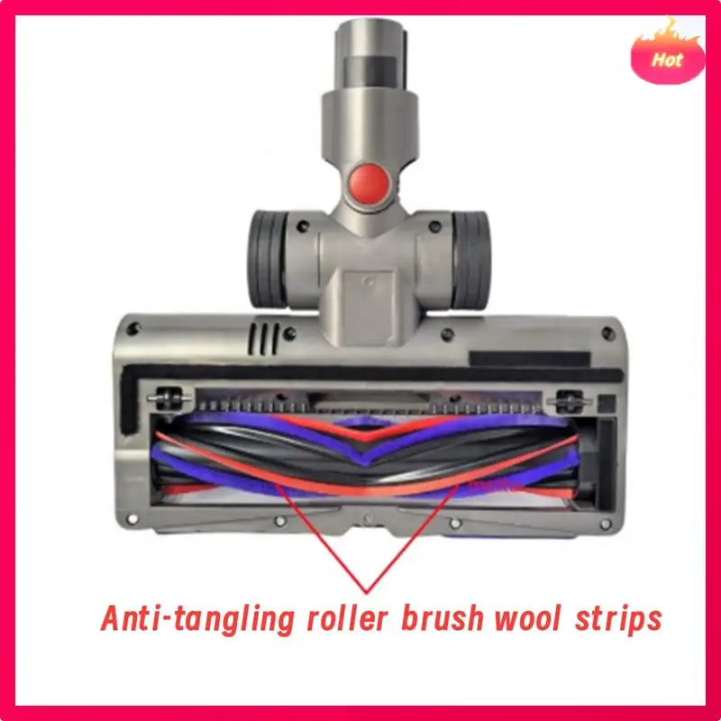 AD-Для Dyson V7 V8 V10 V11 V15 Вакуумная насадка для щетки для пола с защитой от защемления Роликовая насадка со светодиодной подсветкой для пыли